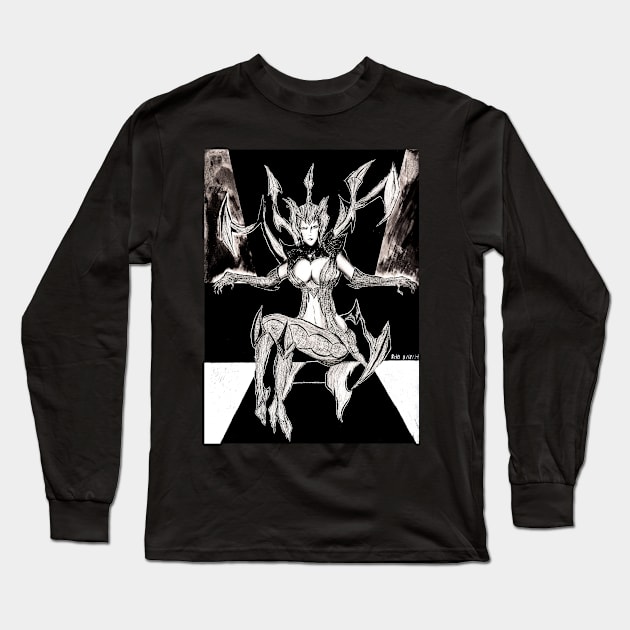 Spider Lady Long Sleeve T-Shirt by tagakain